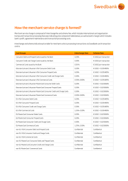 How the merchant service charge is formed?