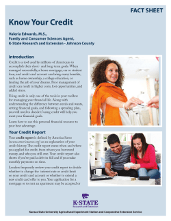 Know Your Credit - KSRE Bookstore