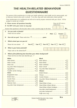 the health-related behaviour questionnaire