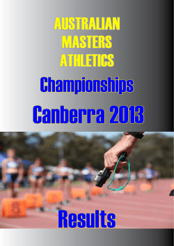 2013 - Australian Masters Athletics