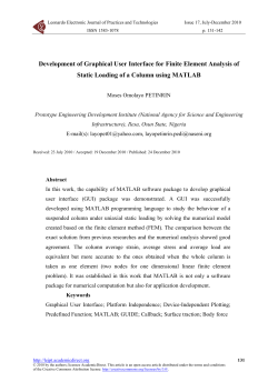 Development of Graphical User Interface for Finite Element Analysis