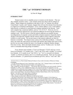 ".us" INTERNET DOMAIN - University of Illinois Urbana