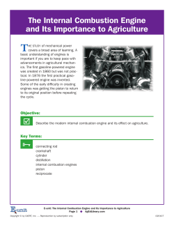The Internal Combustion Engine and Its Importance to