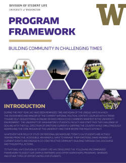 program framework - University of Washington