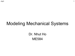 Modeling Mechanical Systems