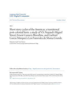 Short story cycles of the Americas, a transitional post