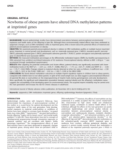 Newborns of obese parents have altered DNA