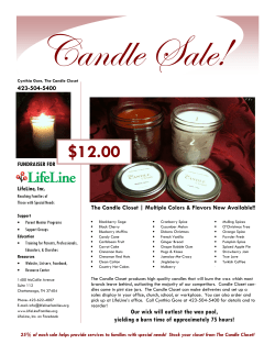 Candle Sale Flyer 2015