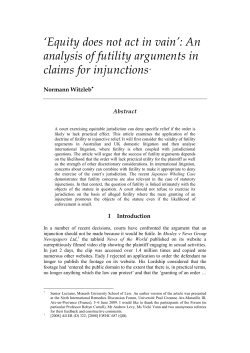 `Equity does not act in vain`: An analysis of futility arguments in