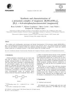 Synthesis and characterization of a potassium complex of