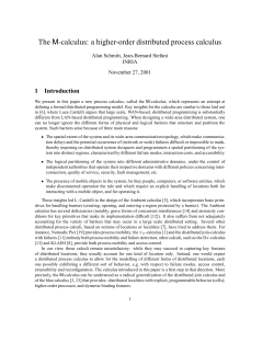The M-calculus: a higher-order distributed