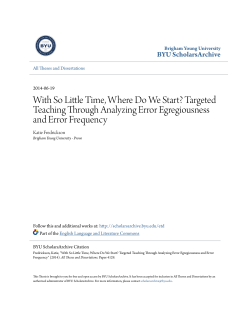 With So Little Time, Where Do We Start?