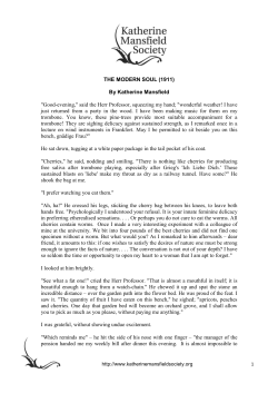 The Modern Soul - Katherine Mansfield Society