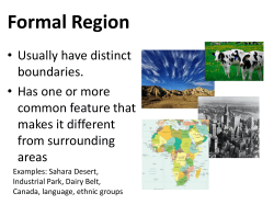 Formal Region - Mrs. Peters` Class