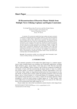 3D Reconstruction of Piecewise Planar Models from Multiple Views