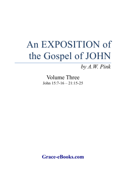 Exposition of the Gospel of John - Vol. 3 - Grace