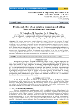 Detrimental effect of Air pollution, Corrosion on Building
