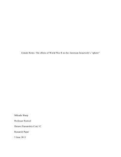 Gender Roles: The effects of World War II on the American