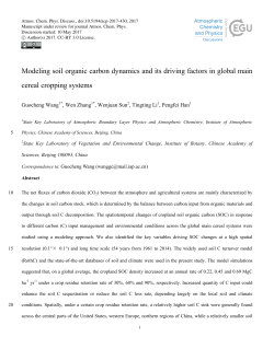 Modeling soil organic carbon dynamics and its driving factors in