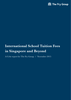 International School Tuition Fees in Singapore and Beyond