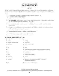 Fill-ins - AP Central