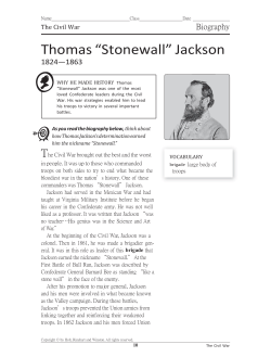 Thomas &ldquo;Stonewall&rdquo; Jackson
