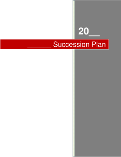 Succession and Emergency Plan