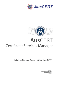 Initiating Domain Control Validation (DCV)