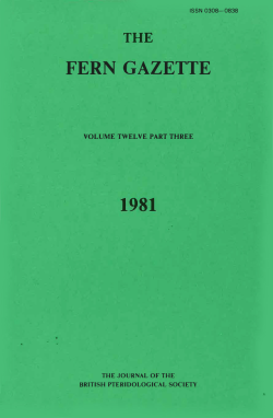 fern gazette 1981 - the British Pteridological Society