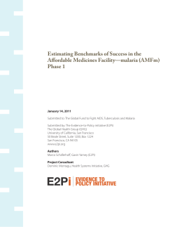 Estimating Benchmarks of Success in the Affordable Medicines