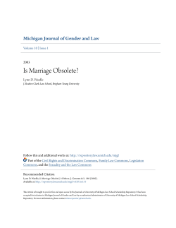 Is Marriage Obsolete? - University of Michigan Law School