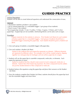 Activity Description: Students will be able to create balanced