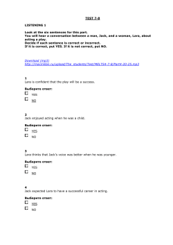 TEST 7-8 LISTENING 1 Look at the six sentences for this part. You