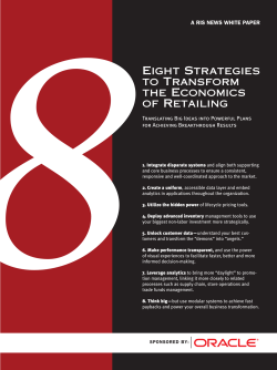Eight Strategies to Transform the Economics of Retailing