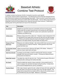 Baseball Athletic Combine Test Protocol