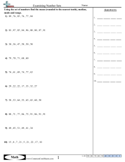 Examining Number Sets