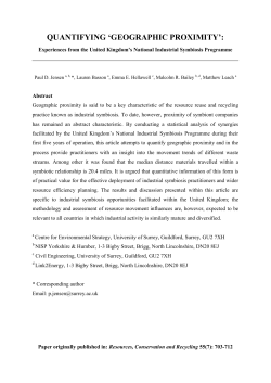 Quantifying Geographic Proximity