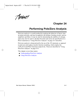 Chapter 24 Performing Pole/Zero Analysis