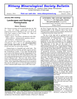 Nittany Mineralogical Society Bulletin