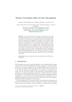 Feature Correlation Filter for Face Recognition
