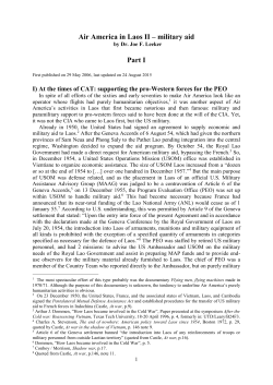 Air America in Laos II &ndash; military aid