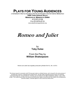 Romeo and Juliet - Plays for Young Audiences
