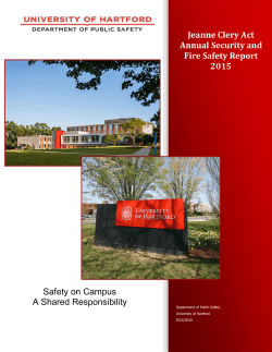 Jeanne Clery Act Annual Security and Fire Safety Report 2015