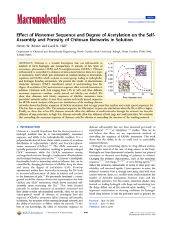 Effect of Monomer Sequence and Degree of Acetylation on the Self