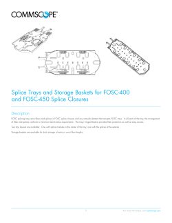 FOSC splicing trays