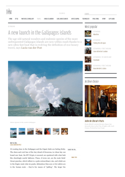 A new launch in the Gal&aacute;pagos islands - Destinations