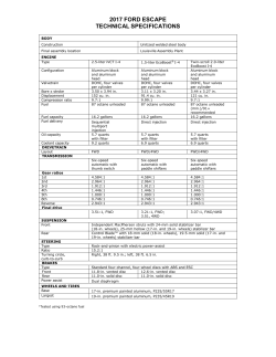 2017 Escape Tech Specs