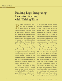 Integrating Extensive Reading with Writing Tasks