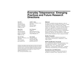 Everyday Telepresence: Emerging Practices and Future Research