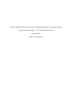 How does literature reflect and criticize the societies that people live